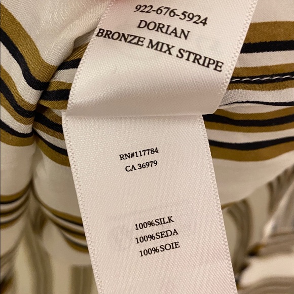 Rails Silk Stripe Blouse - Picture 7 of 9